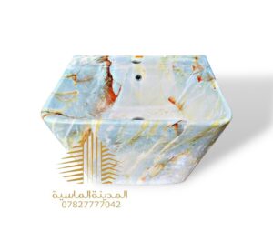 مغسله تعليك مرمري مربعه