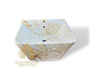 مغسله تعليك مرمري مربعه