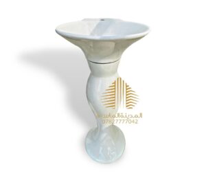 مغسله مزهريه ابيض قطعه وحده