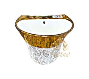 مغسله تعليك بيضوي ذهبي